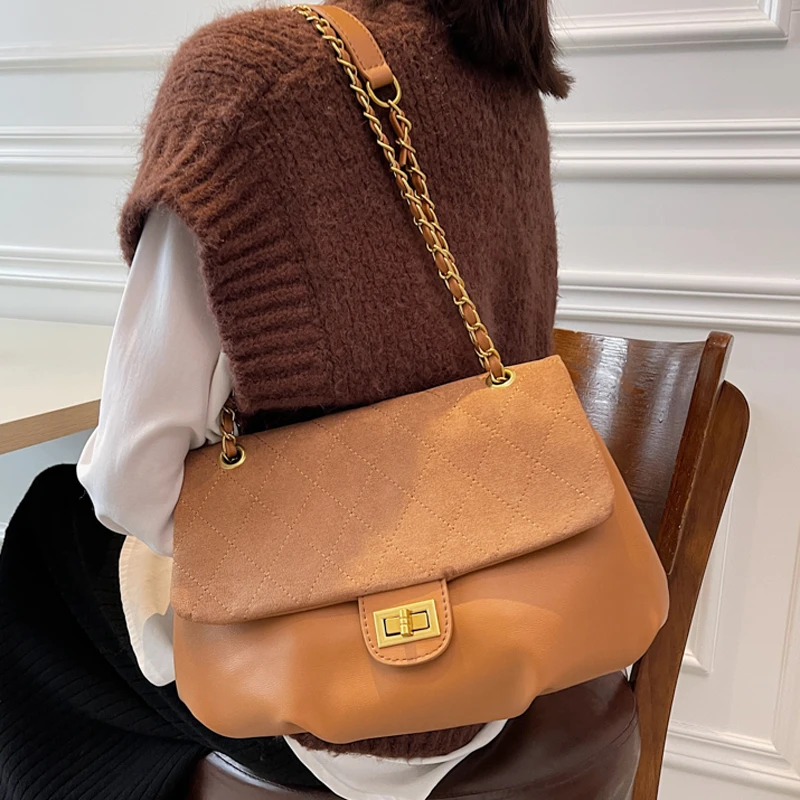 

Large Armpit Shoulder Bag Women Winter Matte PU Leather Women's Designer Handbag High Capacity Travel Crossbody Bag Sac A Main
