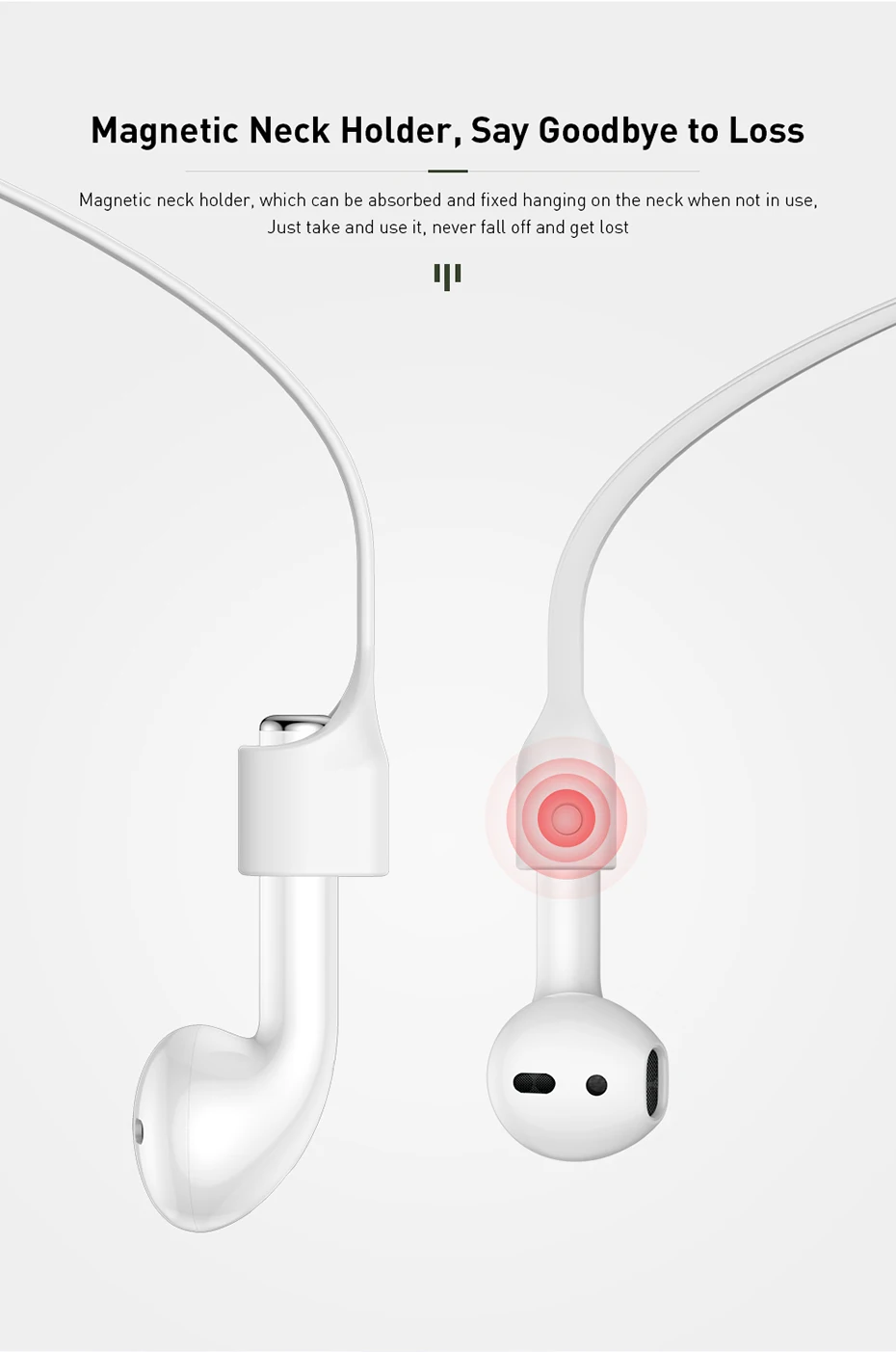 Baseus ремешок для наушников для Airpods анти-потеря ремень Магнитная веревка для AirPods 2 Bluetooth TWS наушники силиконовый шнур-кабель