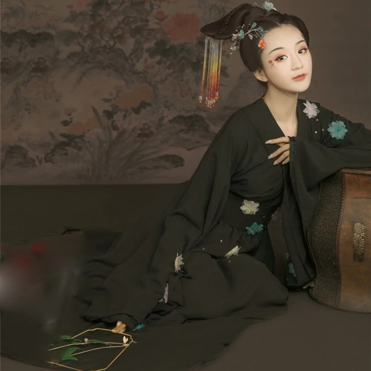 Bi Meng WYJN черный простой сексуальный женский костюм Hanfu для тематической