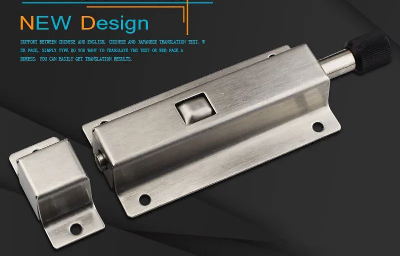 Пружинный дверной замок из нержавеющей стали для ванной и туалета задвижка