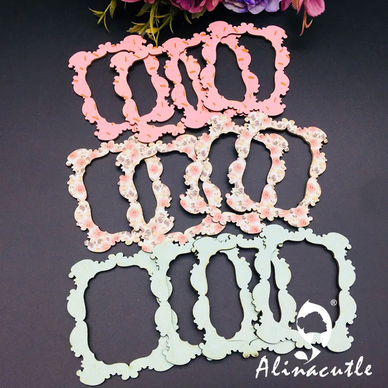 12 шт. деревянная фоторамка деревянные чипы украшения сделай сам Скрапбукинг