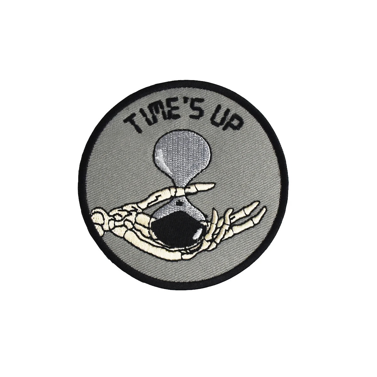 Нашивка С Вышивкой Скелет Time is Up аппликация для шитья вышивка своими руками