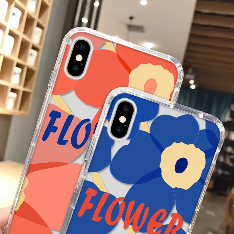 

Airbag ShockProof Case For Iphone 12 Cases Silicon Flower Fundas On Iphone 11 Pro Max Mini 7 8 XR SE 2020 X Xs 6 6s Plus Covers