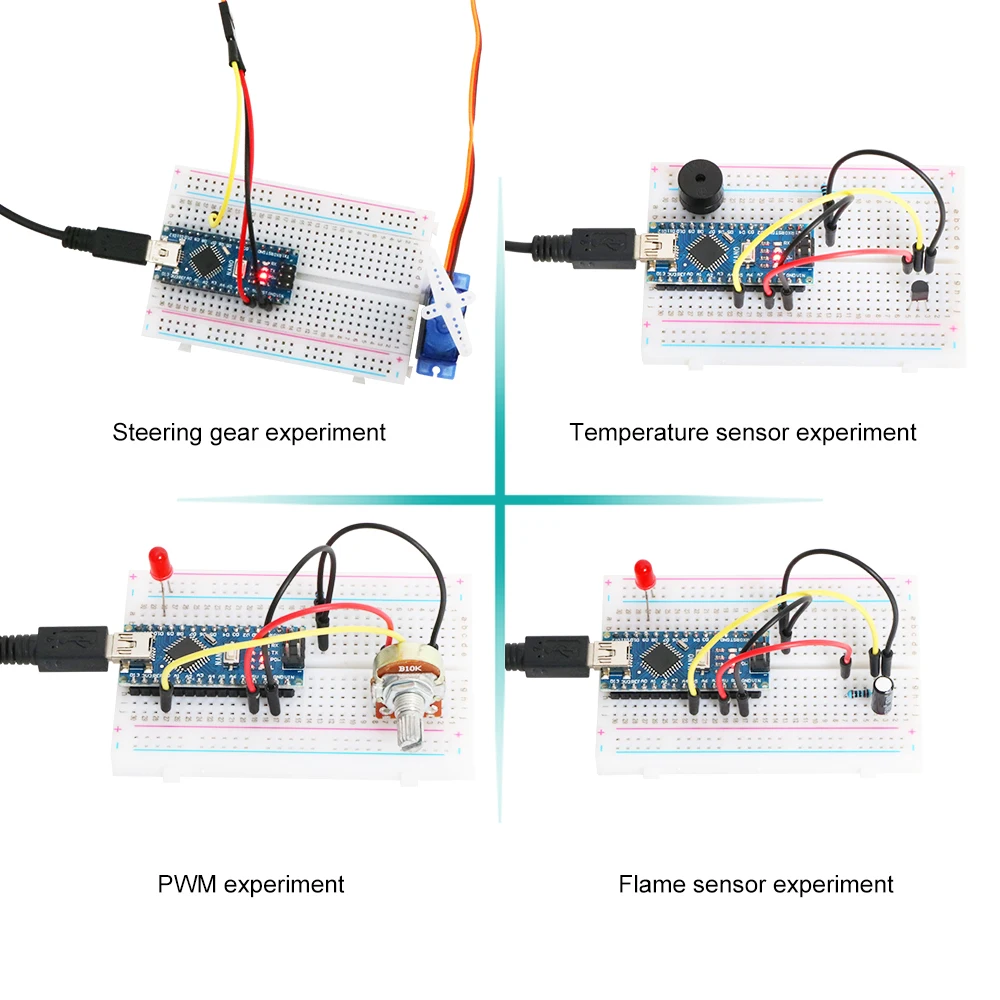 Набор инструментов Keywish для Arduino Nano Project с перемычкой серводвигателя и проводом