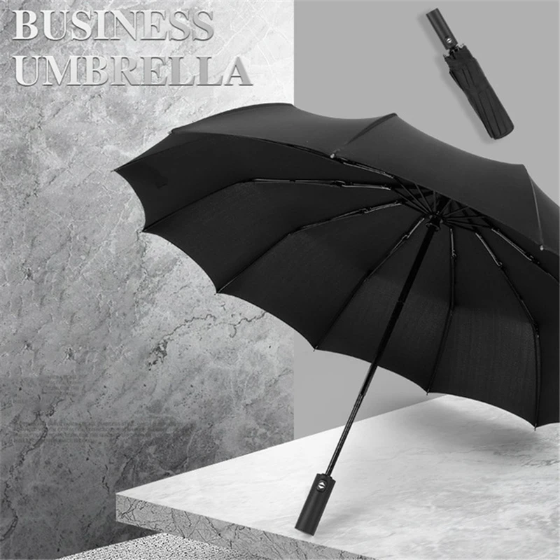 Лидия полностью автоматический зонт для мужчин Три складной мужской