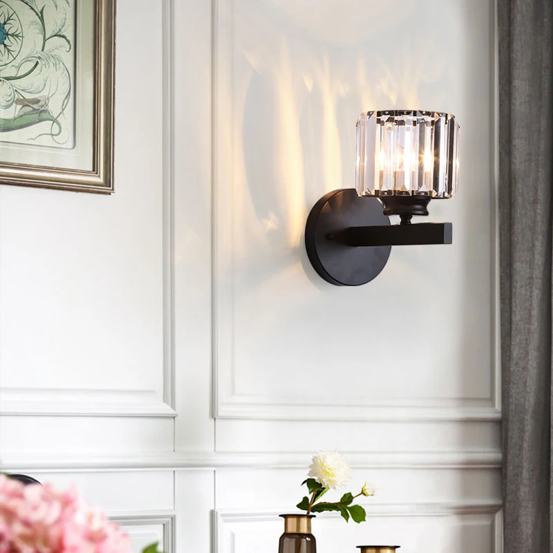 FKL современный настенный светильник s Хрустальный Золотой прикроватный вилла