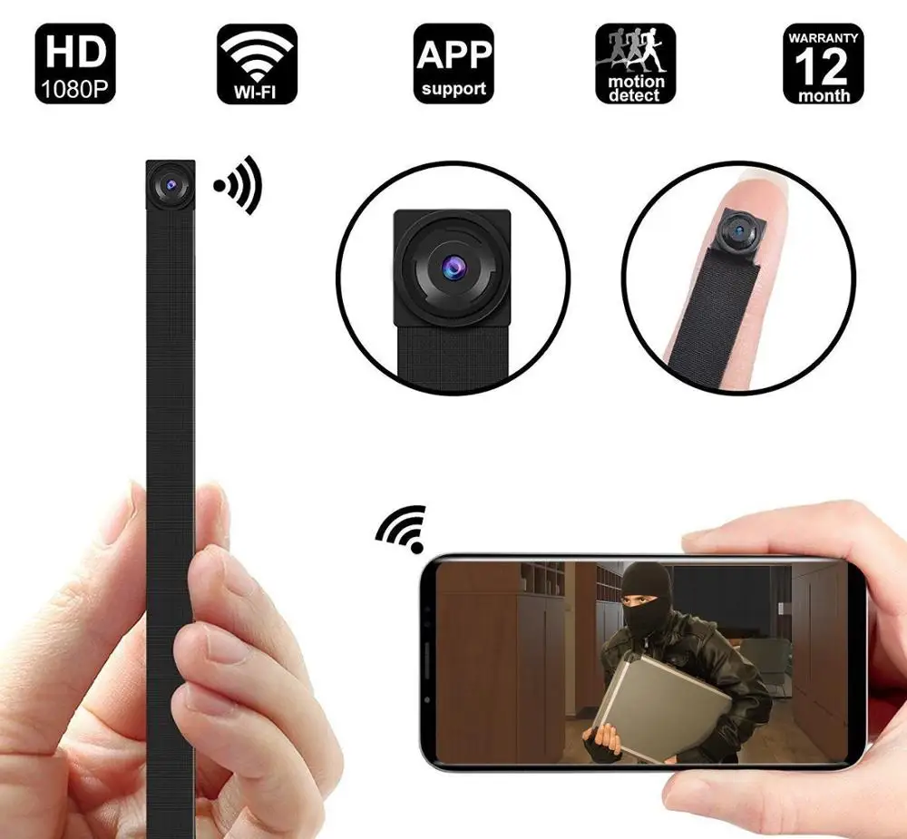1080P HD портативный Wi Fi IP мини камера P2P беспроводная микро веб видеокамера