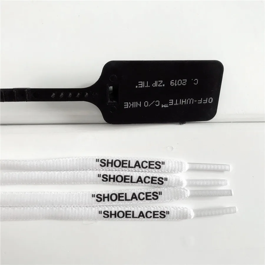 Black 3 Новые 4" /55"/6" печатные" шнурки "OW подписанные шнурки с молнией галстук овальные шнурки для обуви для кроссовок Boost Off белые шнурки - Цвет: Black 3
