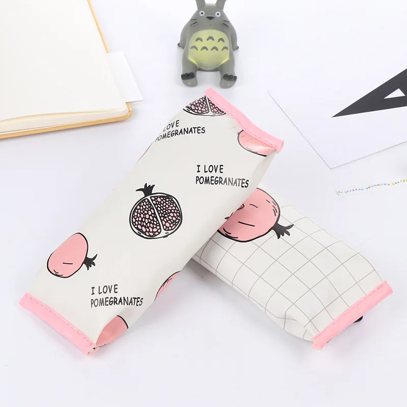 Творческий граната клубника школьный Карандаш Чехол милые из искусственной кожи