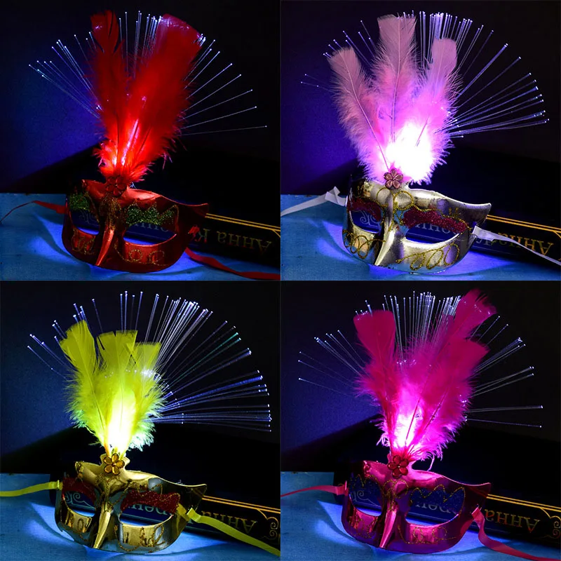 Маска для вечевечерние светящаяся Карнавальная светодиодная многоцветная