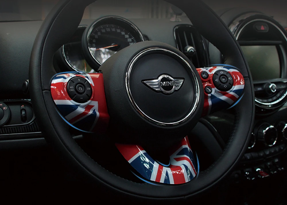 3 шт. чехол на руль автомобиля Юнион Джек наклейка чехол для Mini Cooper One F54 Clubman F55 F56 F60 стиль автомобиля земляк
