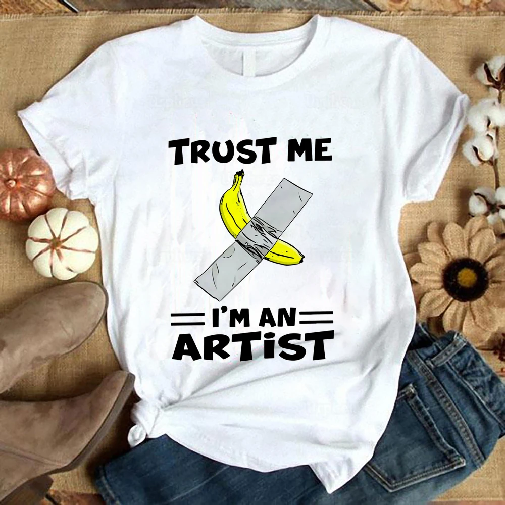 Забавная футболка банан клейкая лента Trust Me I'm A Artist Humor Joker Shirt | Мужская одежда
