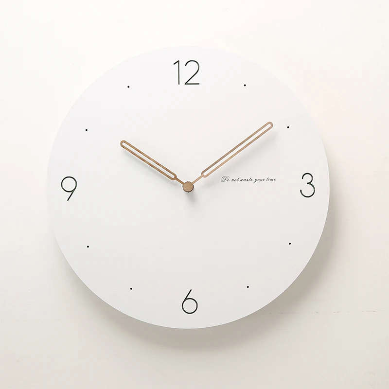 

Modern Brief White Wall Clocks Creative Living Room Art Silent Wall Clock Duvar Saatleri Personality Nordic Wooden Home 6LS0030