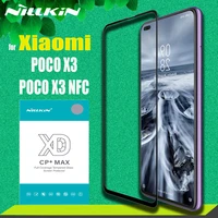 for xiaomi poco x3 nfc tempered glass screen protector nillkin full coverage clear safety protective glass on poco x3 global