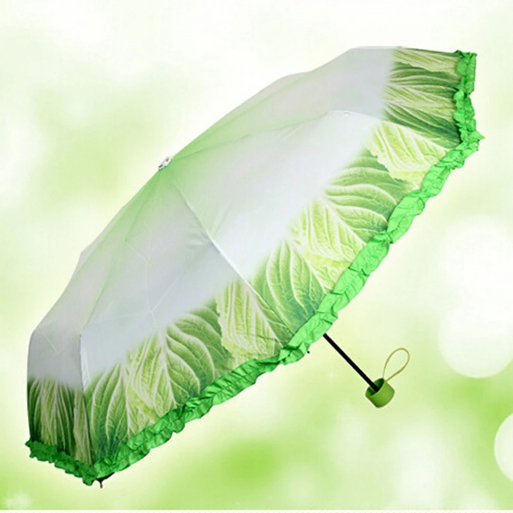 Новая мода китайская капуста овощи Женская Серия Три складные компактные