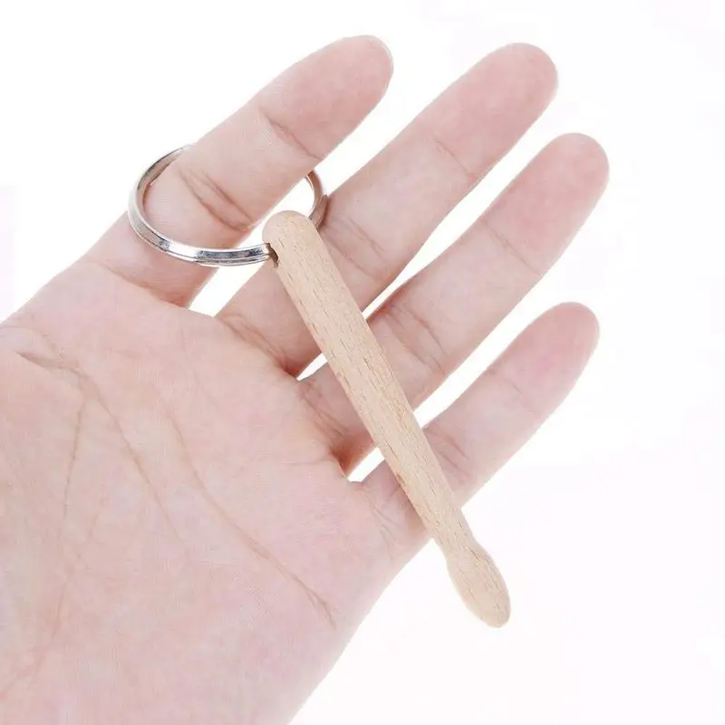 Мини барабанные палочки брелок из дерева перкуссия цепь брелки одиночные |