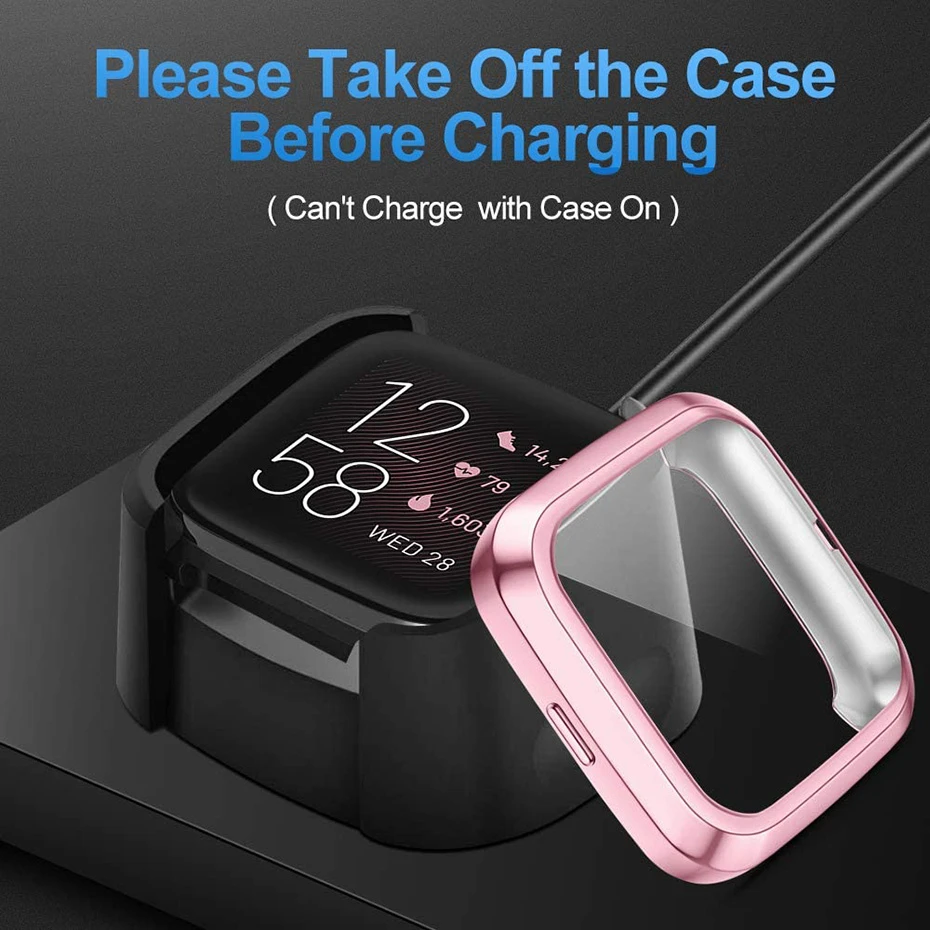 Защитный чехол для экрана Fitbit Versa 2 ультра тонкий мягкий бампер рамка аксессуары