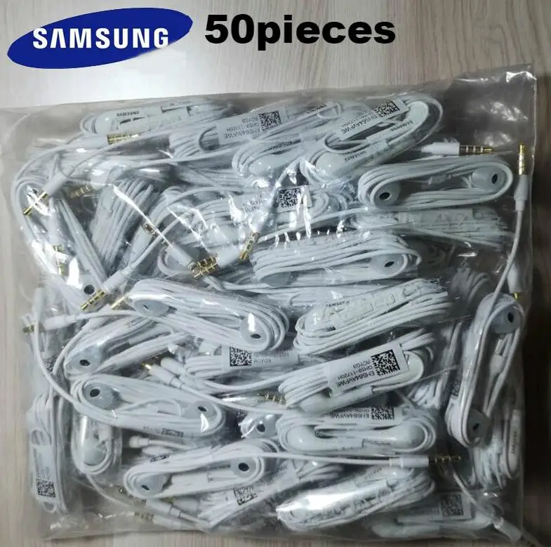 50 piece SAMSUNG наушники EHS64 оптoвaя прoдaжa 5/10/15/20/50 шт. проводной 3,5 мм наушники-вкладыши Наушники с микрофоном для huawei Xiaomi смартфон - Цвет: 50 piece