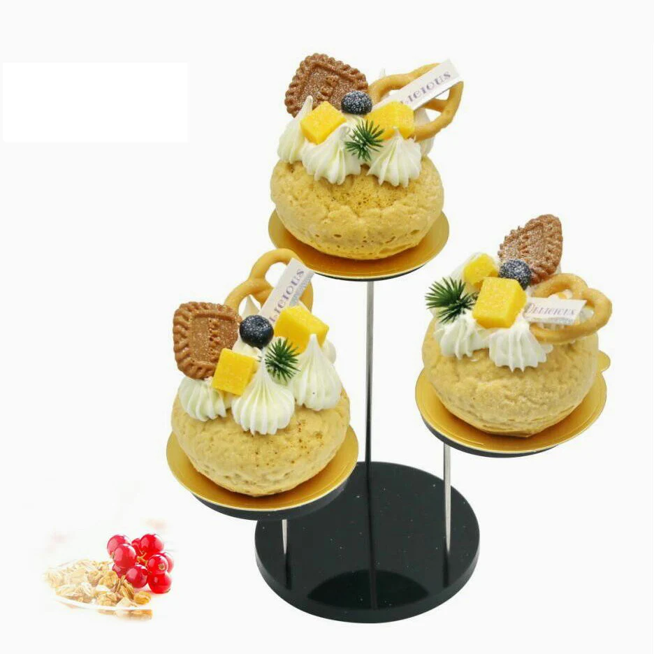 Modelo de comida artificial, Puffs de crema realistas para pasteler&iacute;a, ventana de exhibici&oacute;n para el hogar, paisaje de fotograf&iacute;a, tienda de postres, regalos-4