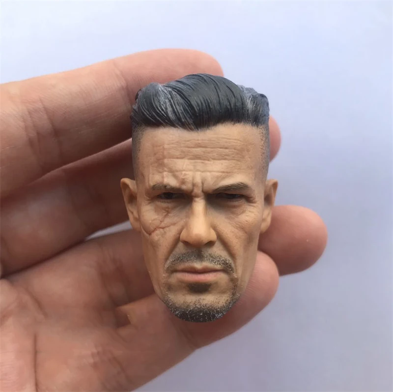 

In Stock For Sale 1/6th Cable Deadpool Head Calm Version Male Man Sculpture For Mostly Doll Figures