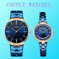 curren couple watches for lovers stainless steel minimalist watch men women relogio masculino business waterproof reloj hombre