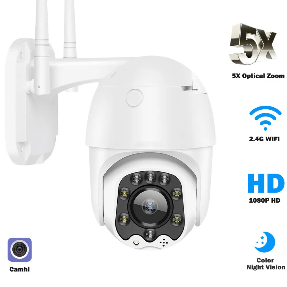 IP камера HISMAHO Camhi с поддержкой Wi Fi 1080P HD 5 кратным оптическим зумом|Камеры