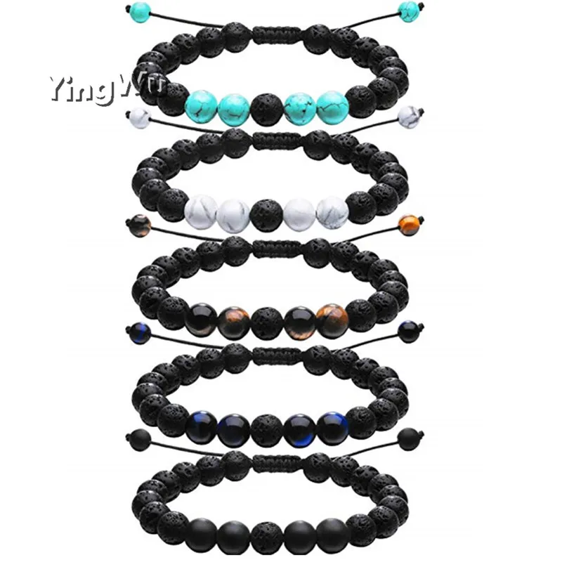 Регулируемый браслет Yingwu с рассеивателем эфирного масла Бусины В Стиле Йоги из