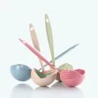 2 в 1 длинная ручка, ложка, половник, фильтр, скиммер, горячий горшок, каша, суповая ложка, дуршлаг, кухонная посуда для еды, искусственная