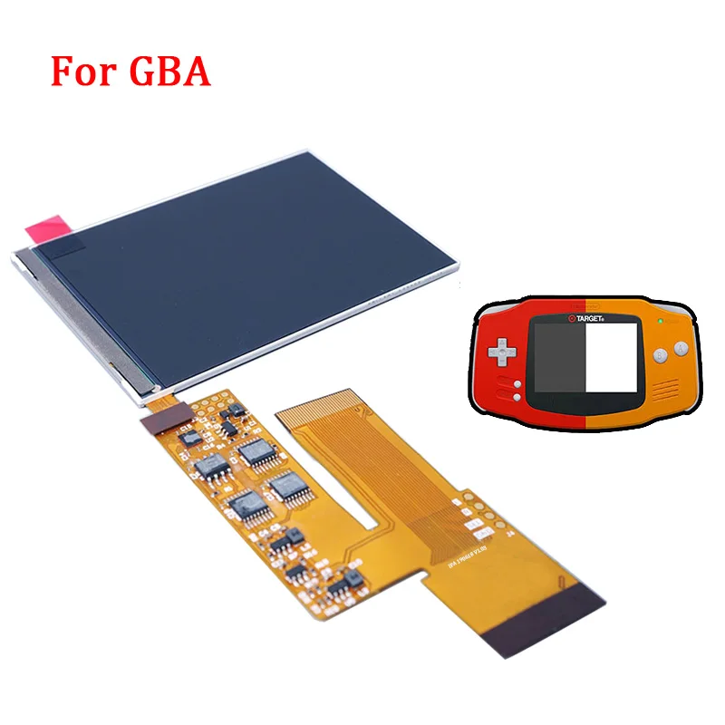 ЖК-экран стекло Замена объектива для GBA подсветка ips ЖК-экран с 10 уровнями высокая яркость светильник Игровая приставка GBA экран