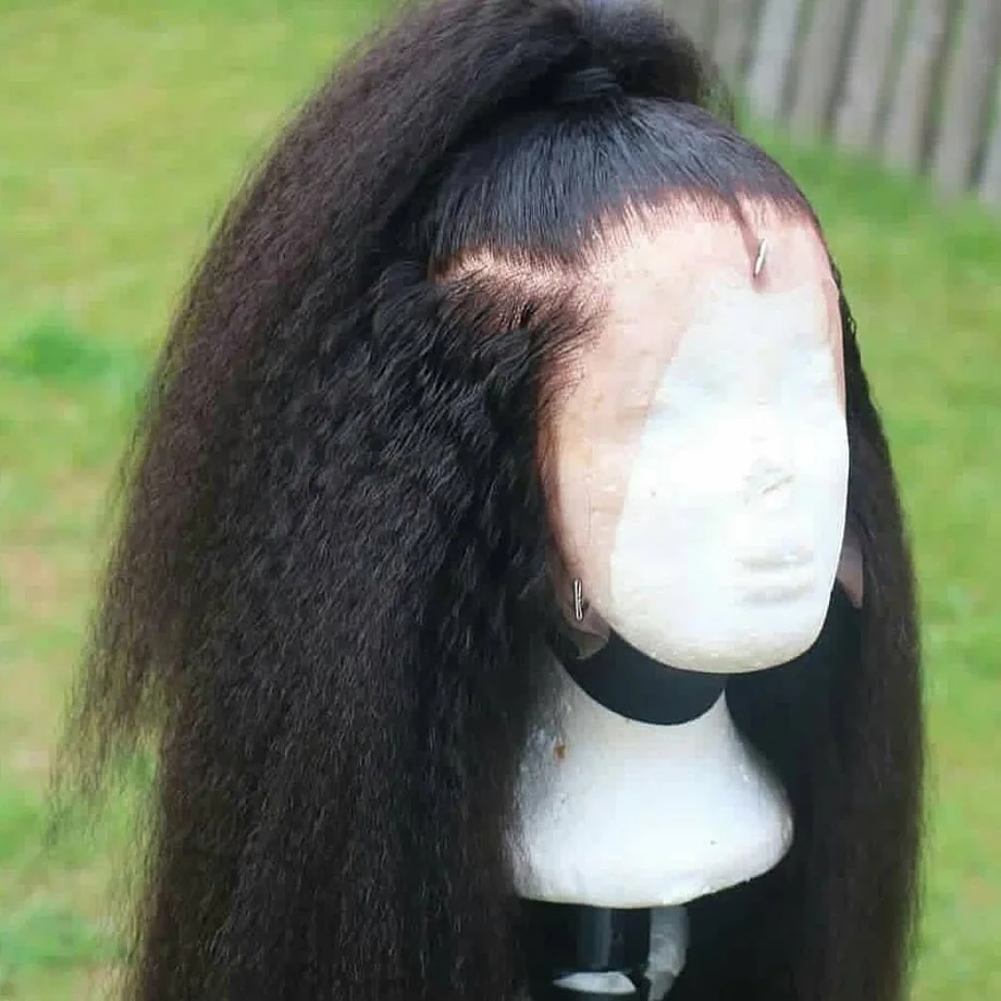 Парики из человеческих волос на сетке спереди курчавые прямые бразильские