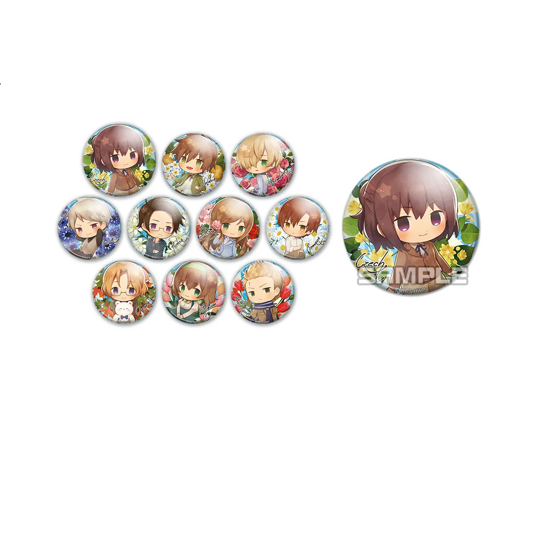 Забавные железные булавки значок аниме с цветком из Хеталии 58 мм | Украшения и