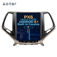 aotsr tesla 10 4%e2%80%9c vertical screen android 8 1 car dvd multimedia player gps navigation for jeep cherokee 2014 2018 carplay