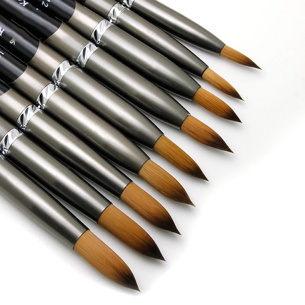 

1pc Кисть для ногтей с украшением в виде кристаллов ручка чистых волос Акриловая круглая щетка для ногтей Nail Art вкладыш картины кисти инструм...