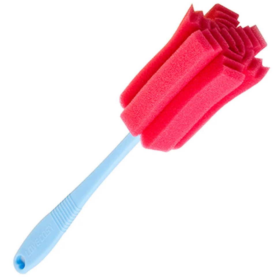 

Household Glass Cup Long Handle Cleaning Brush Long Bottle Tea Cup Sponge Brush Kitchen Cup Brush