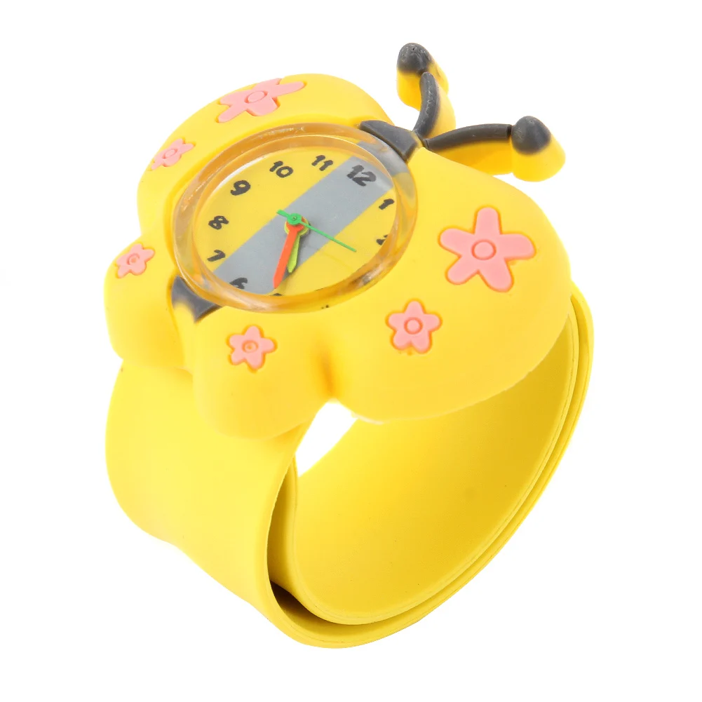 Digital Slap Watch Cute Frog Slap Watches Cute 3D Cartoon Animal for Boys Girls Gifts Kids Green Quartz Wrist Watches Clock Gift images - 6