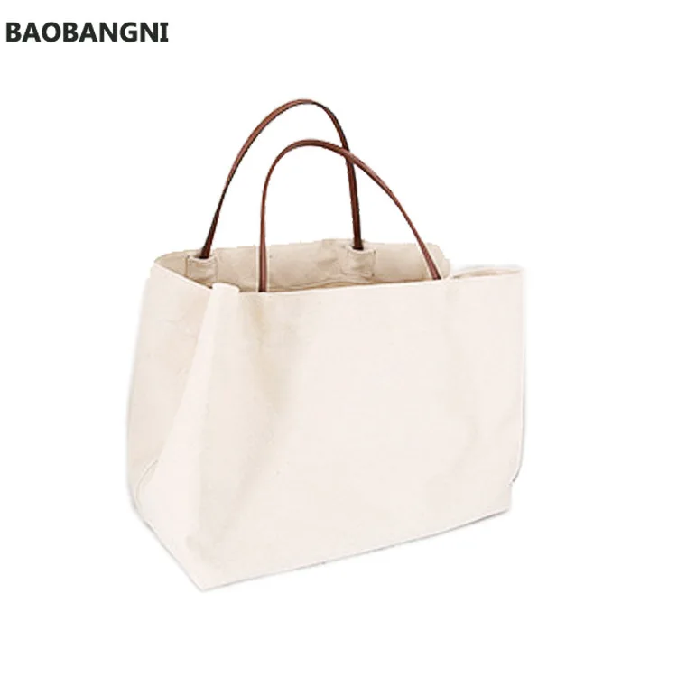 

Environmentally Friendly Pure Color Minimalist Canvas Bag Simple Storage Female Shoulder Handbag Commuter Shopping Universal