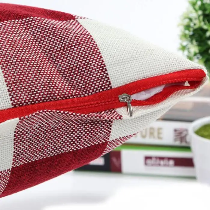 Наволочка в клетку с перекрестными полосами декоративная наволочка для подушки