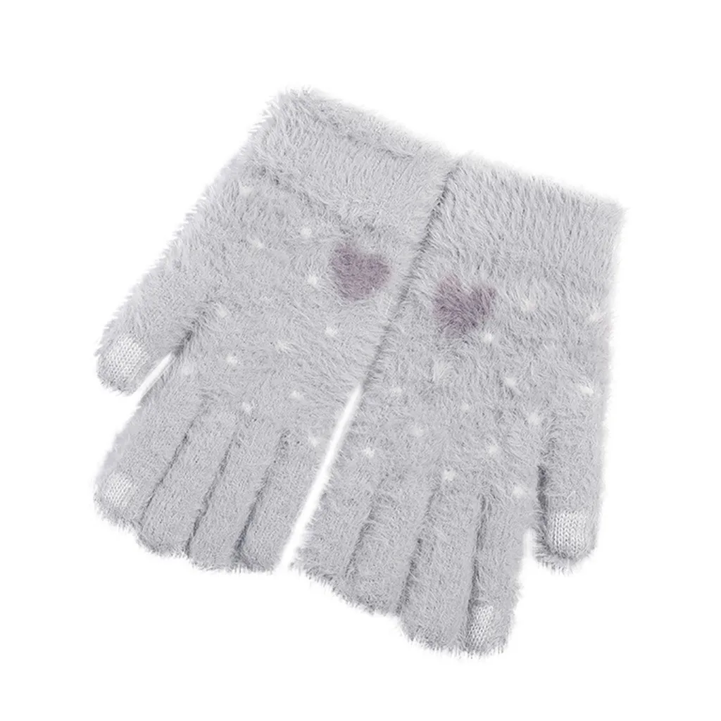 Новые Зимние перчатки для сенсорного экрана женские теплые растягивающиеся