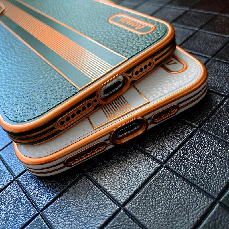 Bao Da Cao Cấp Dành Cho iPhone 11 12 Max Pro Mini Dành Cho iPhone X XS Max 7 8 Plus chống Sốc Mạ Điện Ốp Lưng Điện Thoại louis vuitton iphone case