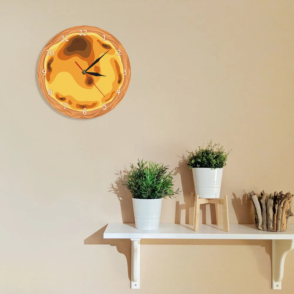 Японские кухонные настенные часы с яичницей традиционной выпечкой Кондитерские