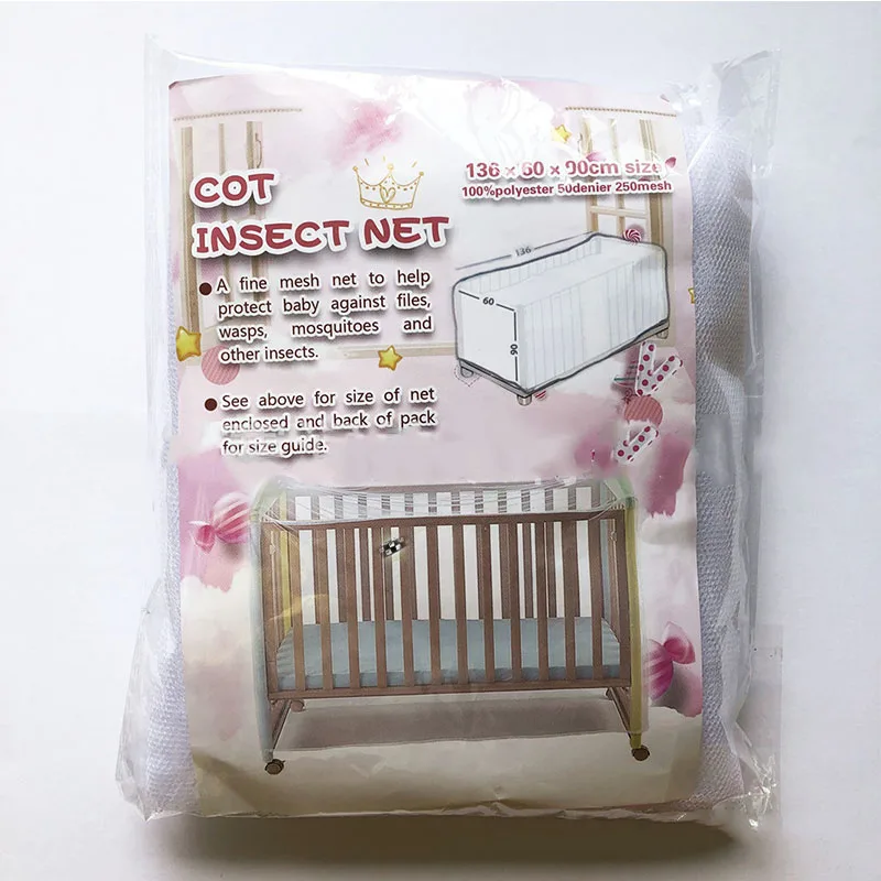 Baby Cot Mosquito Net Universal Easy Installation Protection Against Mosquitoes E2S | Дом и сад