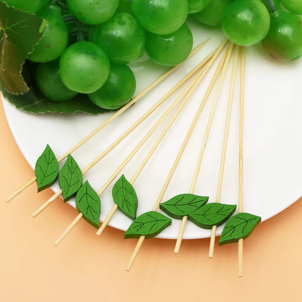 100 шт. одноразовые фрукты выбирает торта из бамбука Палочки для коктейля палочки