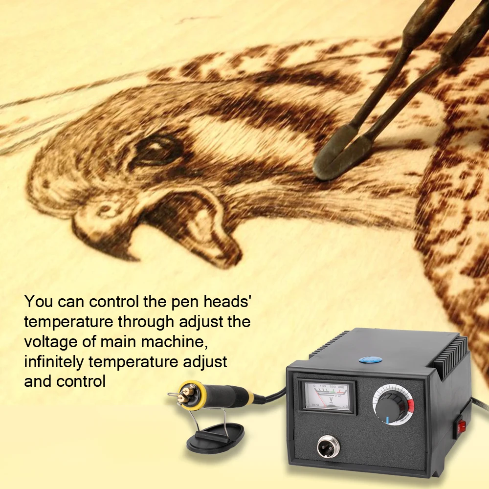 

110V/220V Pyrography Pen Adjustable Temperature Wood Burner Pyrography Pen Burning Machine Set With Welding Wire