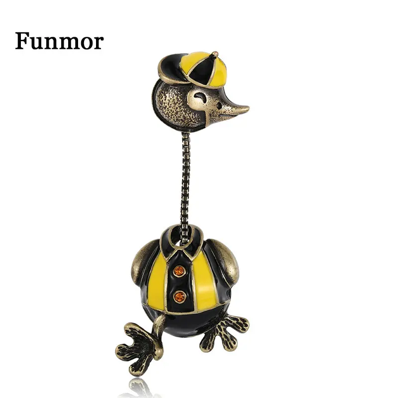 Funmor Специальная брошь в виде утки и животного Ретро стиль сплав булавки для