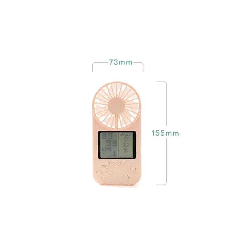 

Mini Handheld Cooling Fan Portable Pocket Air Cooler Unique Game Console Pattern USB Charging Fan for Office Travel