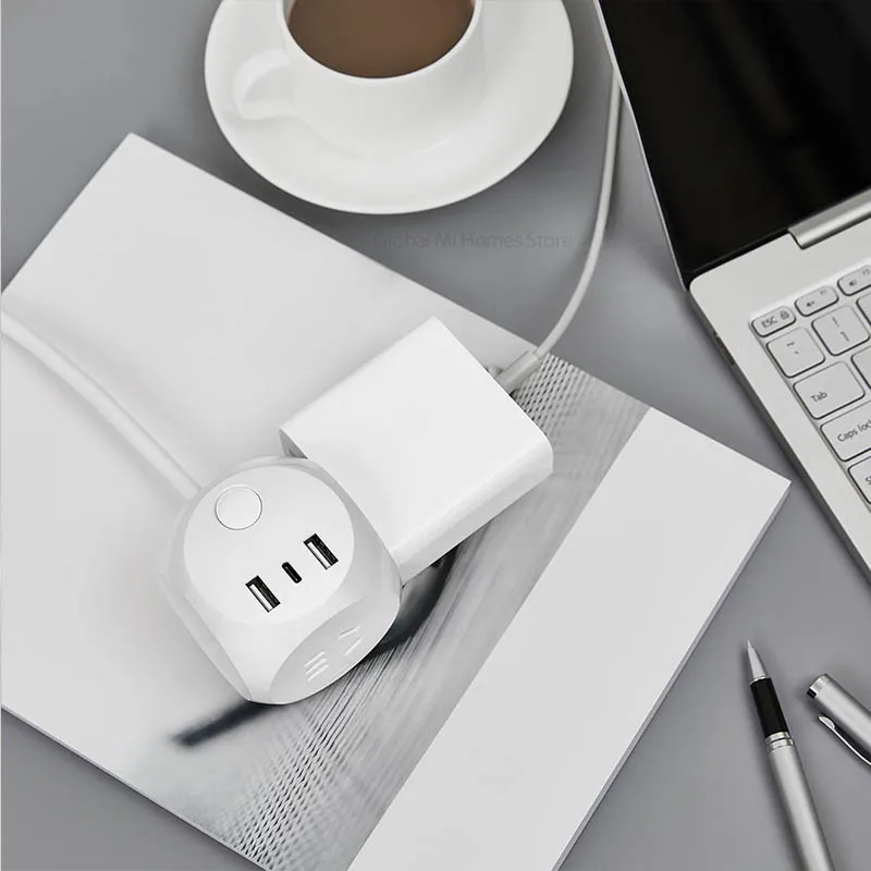 Xiaomi Youpin AIGO Magic cube розетка с адаптером питания, тремя портами национального стандарта, двумя портами USB и одним type-C