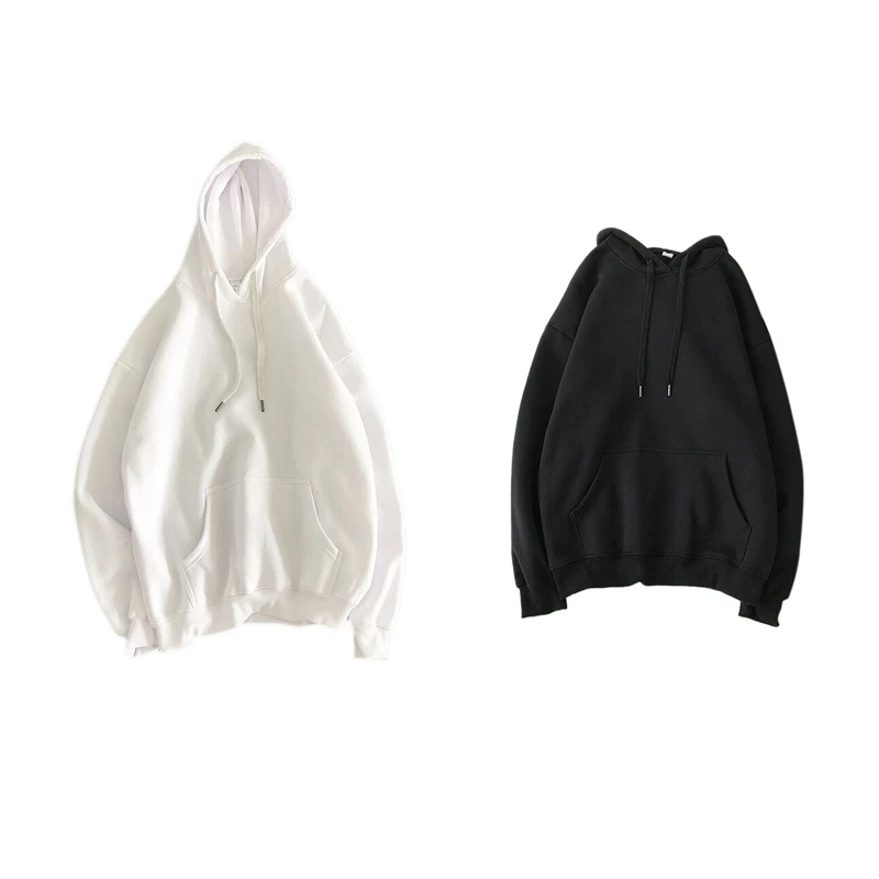 

Женские зимние толстовки 2 шт., теплые толстовки большого размера в стиле унисекс, Парные толстовки в стиле Харадзюку, толстовки с капюшоном,...