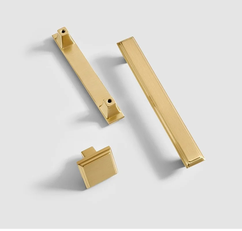 

Handles for Furniture Square Pure Copper Pull Hand Cabinet Drawer Brass Gold Simple Cabinet Door knocker Knob Cabinet Knobs