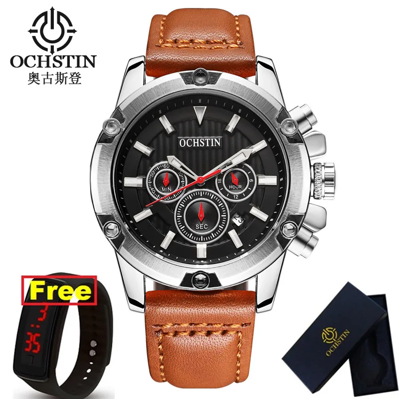 A-BROWN-BOX 1watch Мужские часы в стиле милитари от ведущего швейцарского бренда, роскошные Знаменитые спортивные часы, мужские кварцевые наручные часы, мужские часы черного цвета - Цвет: A-BROWN-BOX 1watch
