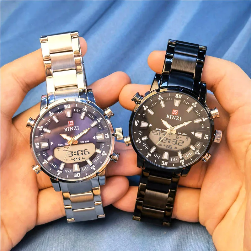 Relogio Masculino Luxury Black Mens Quartz Watches Top Brand Men Sport Waterproof Chronograph Male Clock |